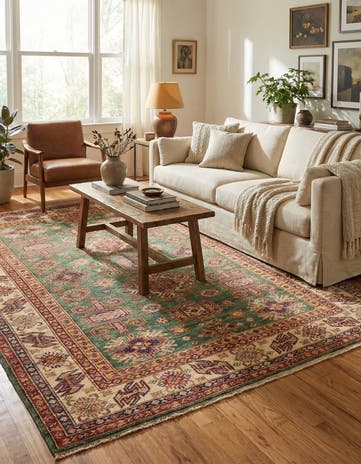 5' 9 x 7' 11 Hand Knotted Kazak Oriental Rug