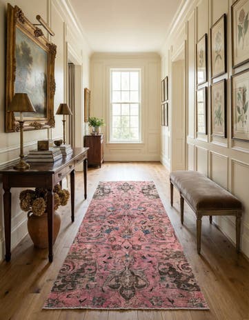 4' x 9' 4 Hand Knotted Ultra Vintage Persian Wool Runner Rug