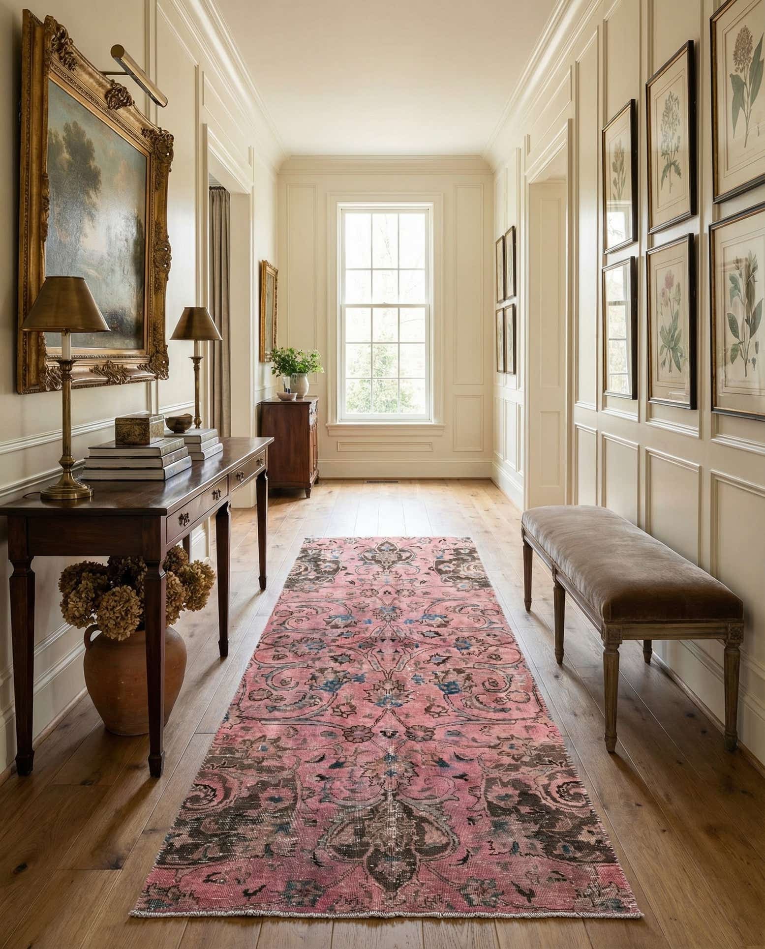 4' x 9' 4 Hand Knotted Ultra Vintage Persian Wool Runner Rug