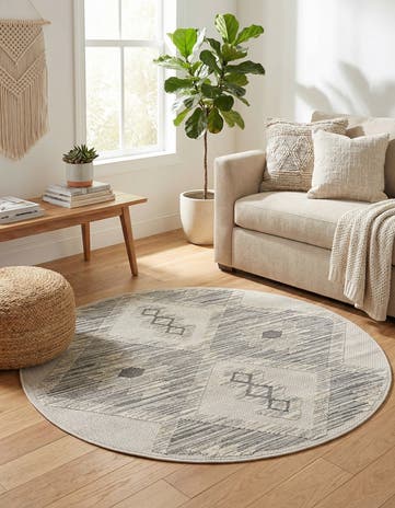 Sandy Beige Arlo Round Rug