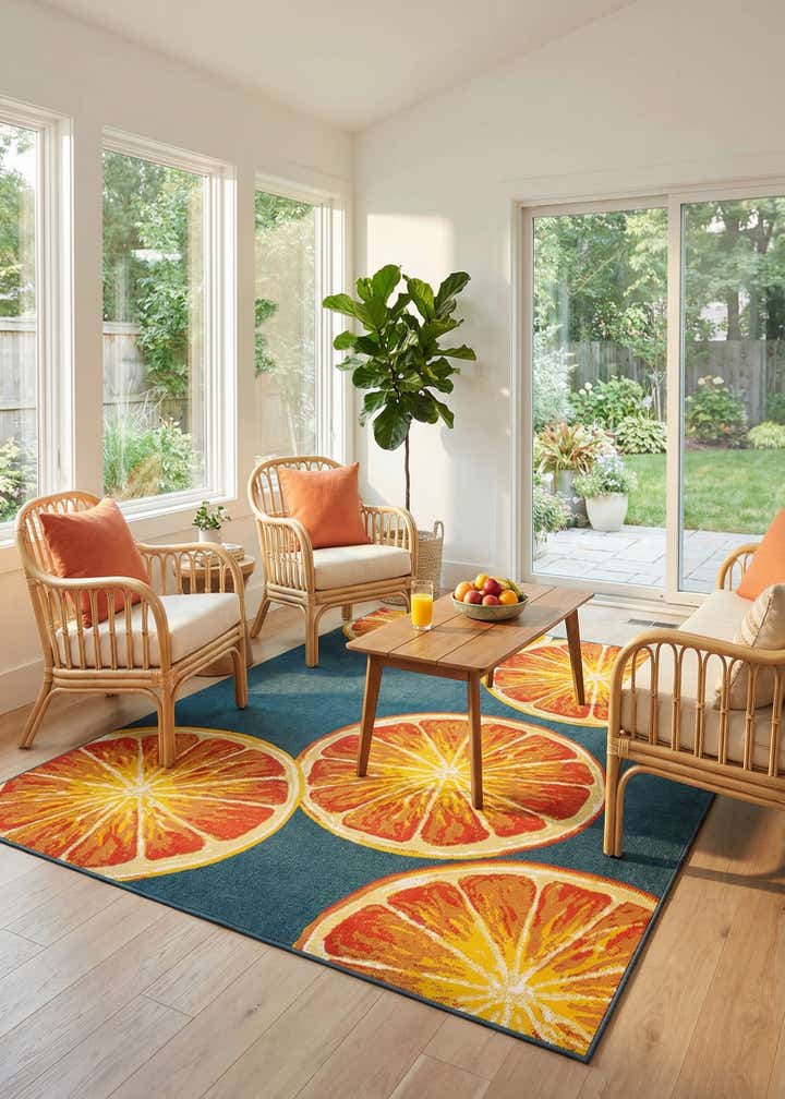 7' 10 x 10' Easy-Clean Modern Indoor / Outdoor Rug