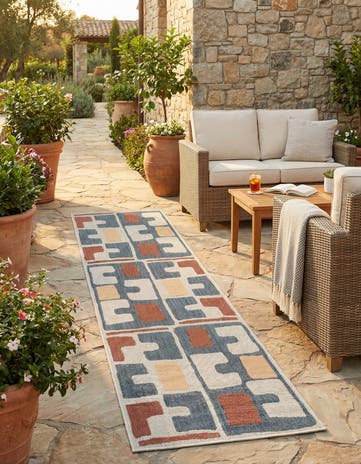 2' 7 x 12' Easy-Clean Baja Indoor / Outdoor Runner Rug
