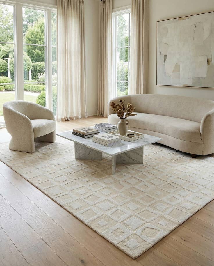Detail image of 6' 9 x 10' 3 Hand Knotted Darya Wool Rug