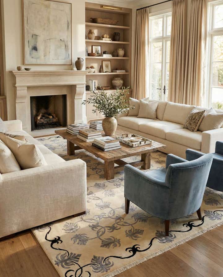 8' 2 x 11' 5 Hand Knotted Darya Wool Rug