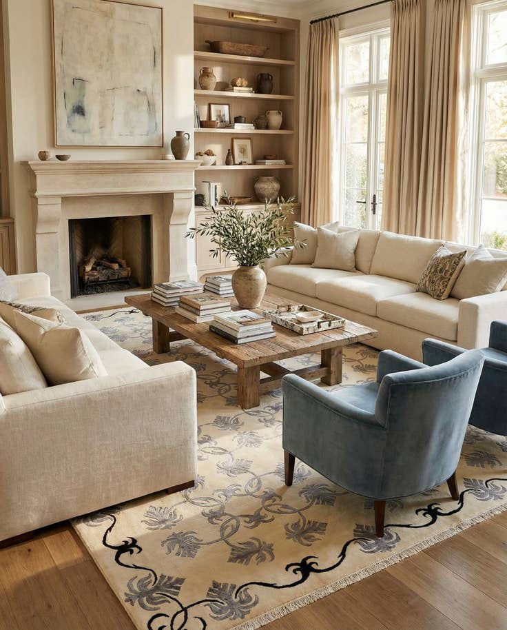 Detail image of 8' 2 x 11' 5 Hand Knotted Darya Wool Rug