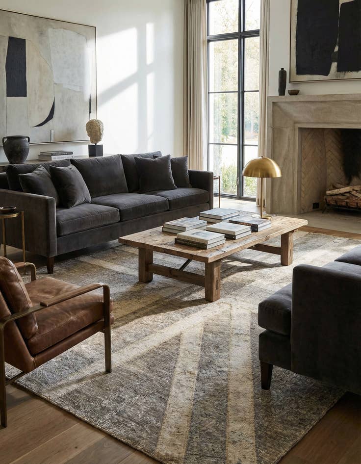 Detail image of  6' 8 x 9' 10  Hand Knotted Ultra Vintage Persian Wool Rug