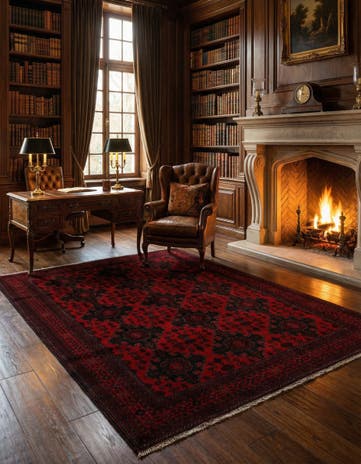 6' 9 x 9' 9 Hand Knotted Khal Mohammadi Wool Rug