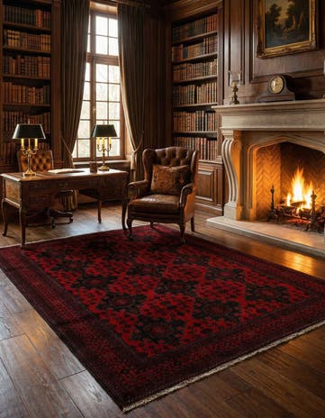 6' 9 x 9' 9 Hand Knotted Khal Mohammadi Wool Rug