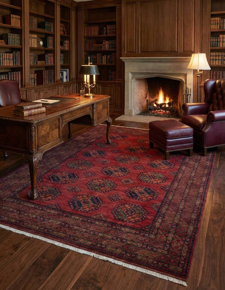 Detail image of 8' 4 x 11' 5 Ersari Afghan Wool Rug