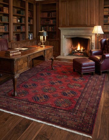 8' 4 x 11' 5 Ersari Afghan Wool Rug