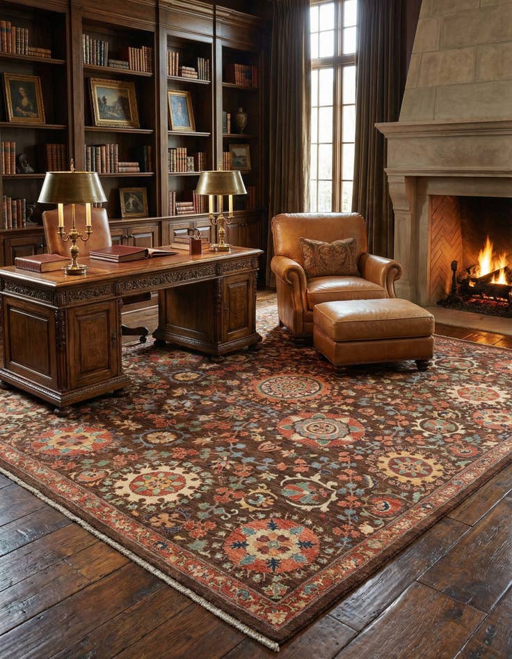 Detail image of 6' 8 x 8' 5  Hand Knotted Ariana Ziegler Oriental Rug