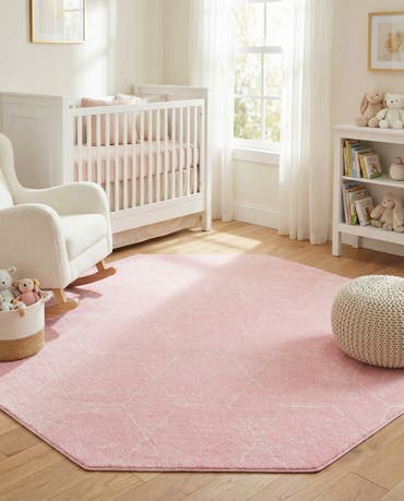  7' 10 x 7' 10 Lattice Frieze Octagon Rug