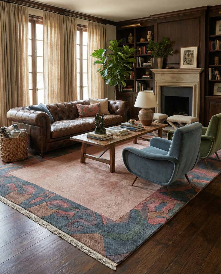 Detail image of 8' 5 x 11' 4 Hand Knotted Tibet Wool Rug