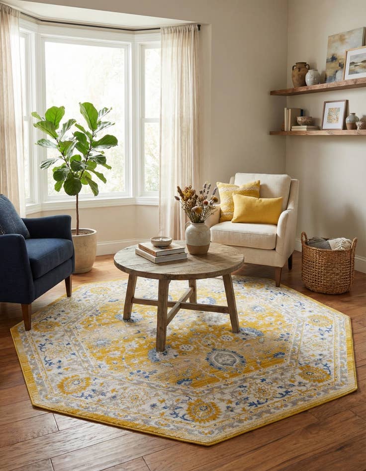 Detail image of  7' x 7' Whitney Octagon Rug