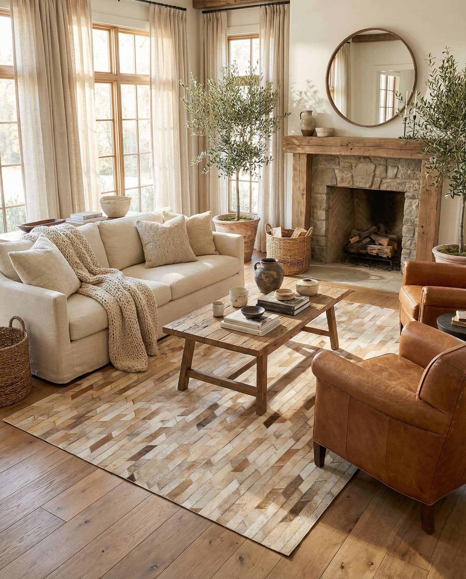 5' x 7' 11 Cowhide - Patchwork Rug