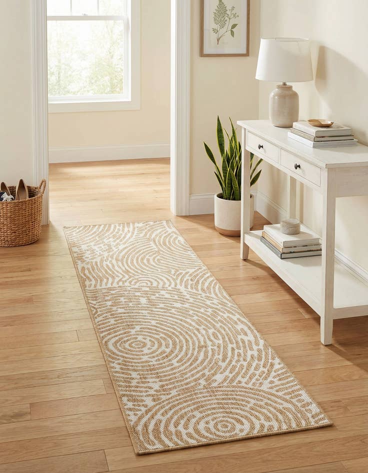 Detail image of  2' x 6'  Washable Modern Indoor / Outdoor Runner Rug