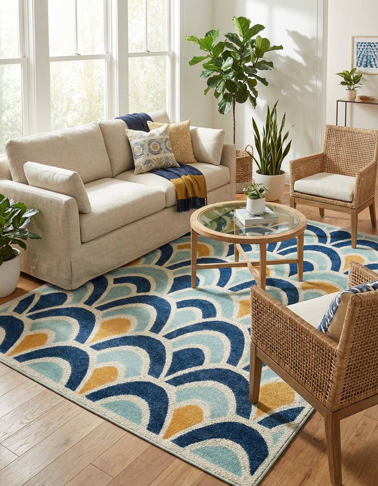 Detail image of 6' x 9'  Washable Belize Indoor / Outdoor Rug