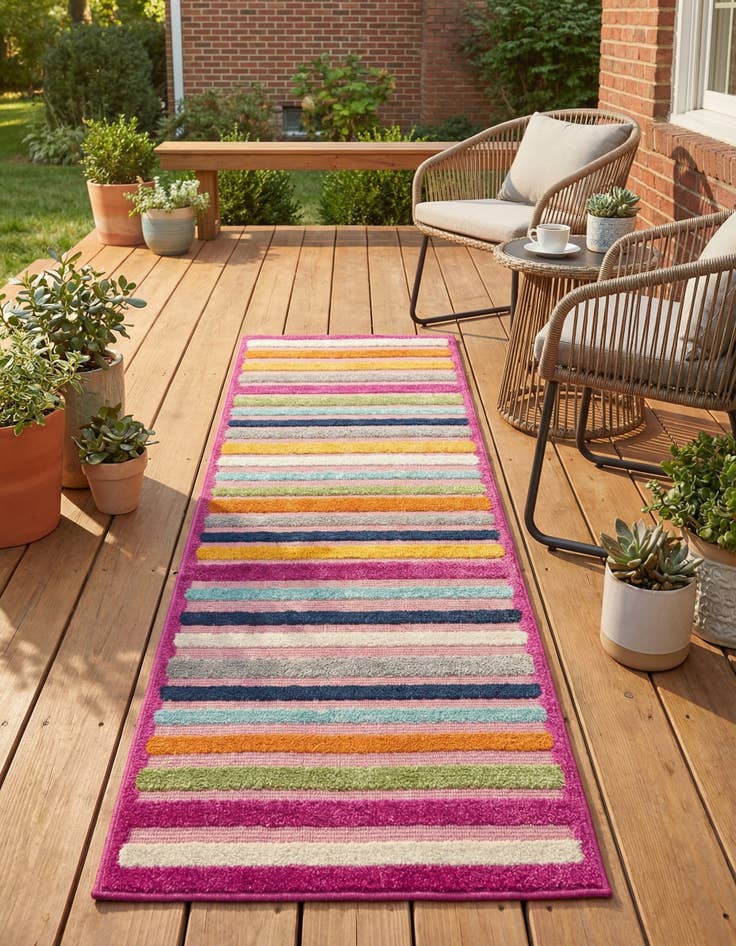 Detail image of 2' x 6' Easy-Clean Aruba Indoor / Outdoor Runner Rug