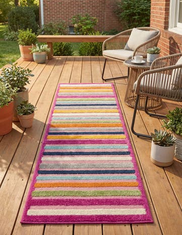 2' x 6' Easy-Clean Aruba Indoor / Outdoor Runner Rug
