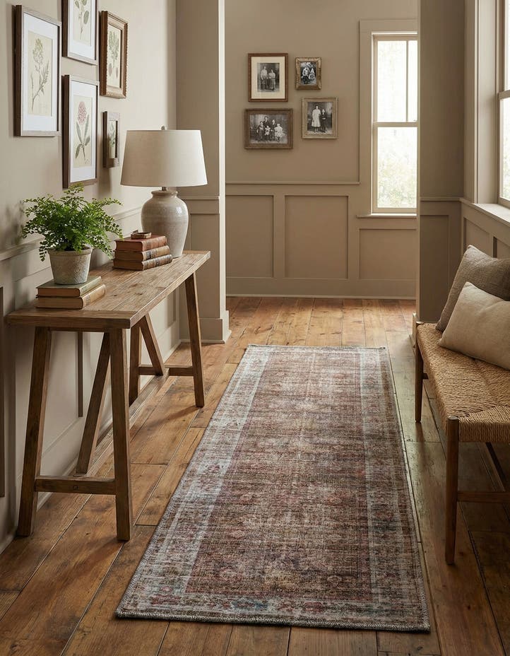 2' x 6' Washable Nostalgia Runner Rug