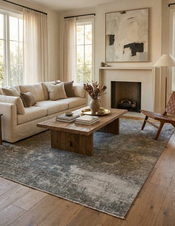 6' 2 x 8' 7 Hand Knotted Ultra Vintage Persian Wool Rug