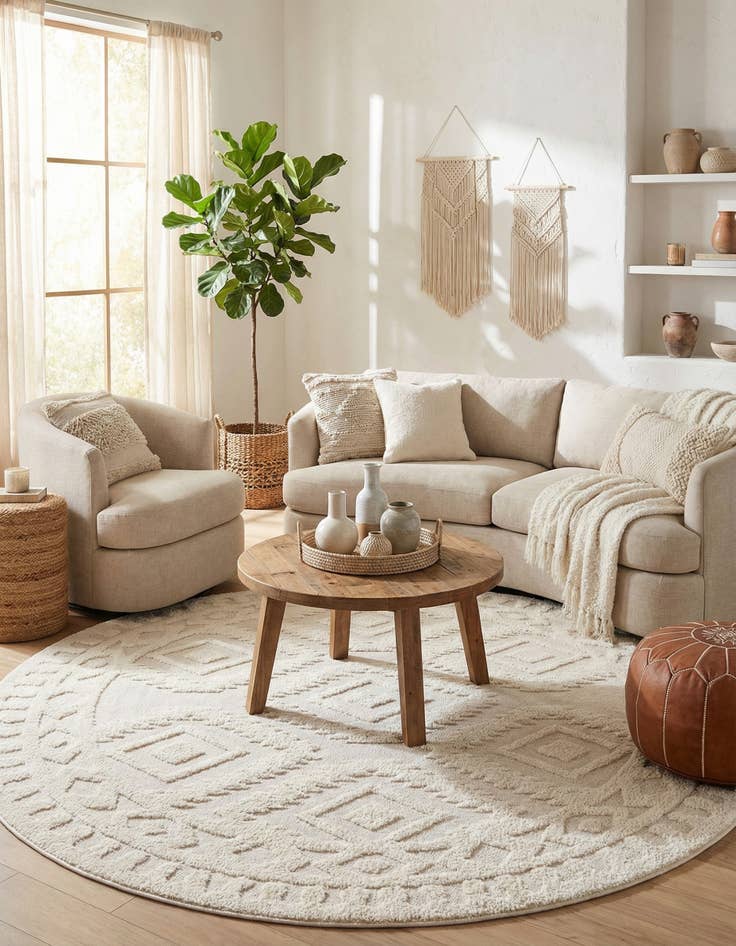 Detail image of 10' x 10' Boho Round Rug