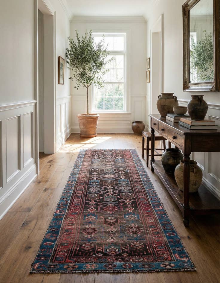 Detail image of 3' 1 x 7' 7  Hand Knotted Ultra Vintage Persian Wool Runner Rug