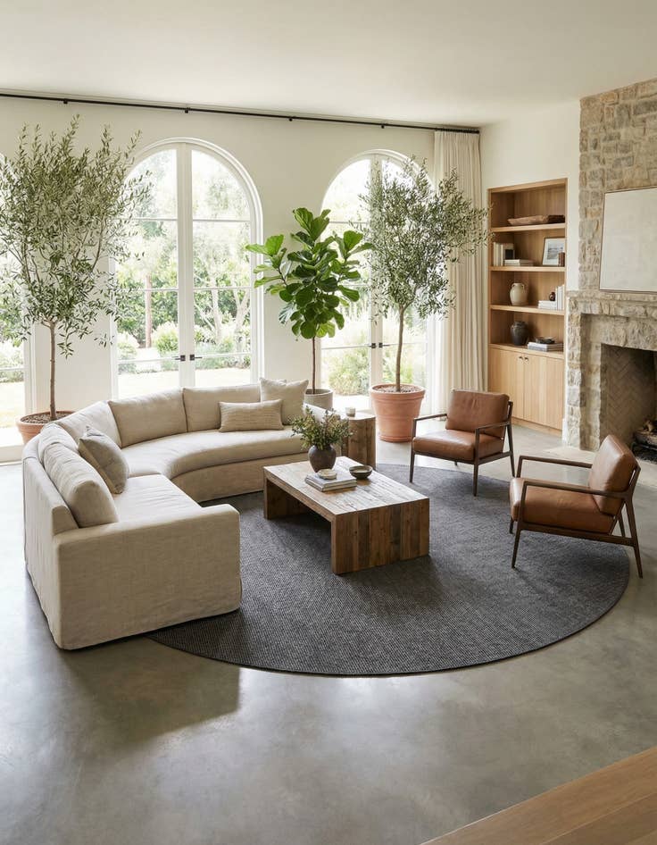 Detail image of 10' 8 x 10' 8  Washable Solid Indoor / Outdoor Round Rug