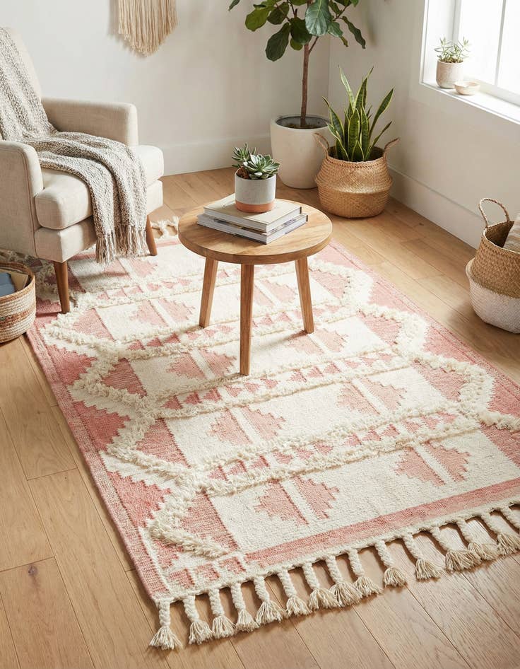 Detail image of  4' 1 x 6' 1  Hand Woven Arizona Wool Rug