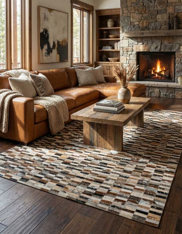 5' x 7' 11 Cowhide - Patchwork Rug