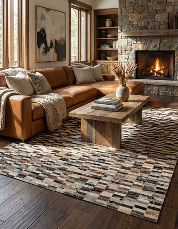 5' x 7' 11 Cowhide - Patchwork Rug