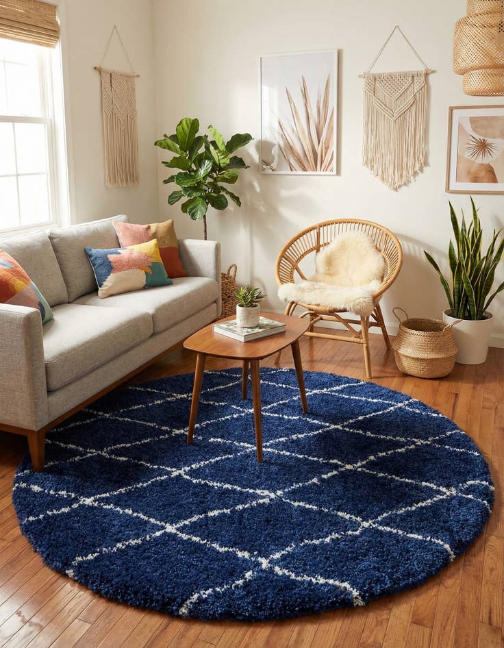 Detail image of 5' x 5' Marrakesh Shag Round Rug