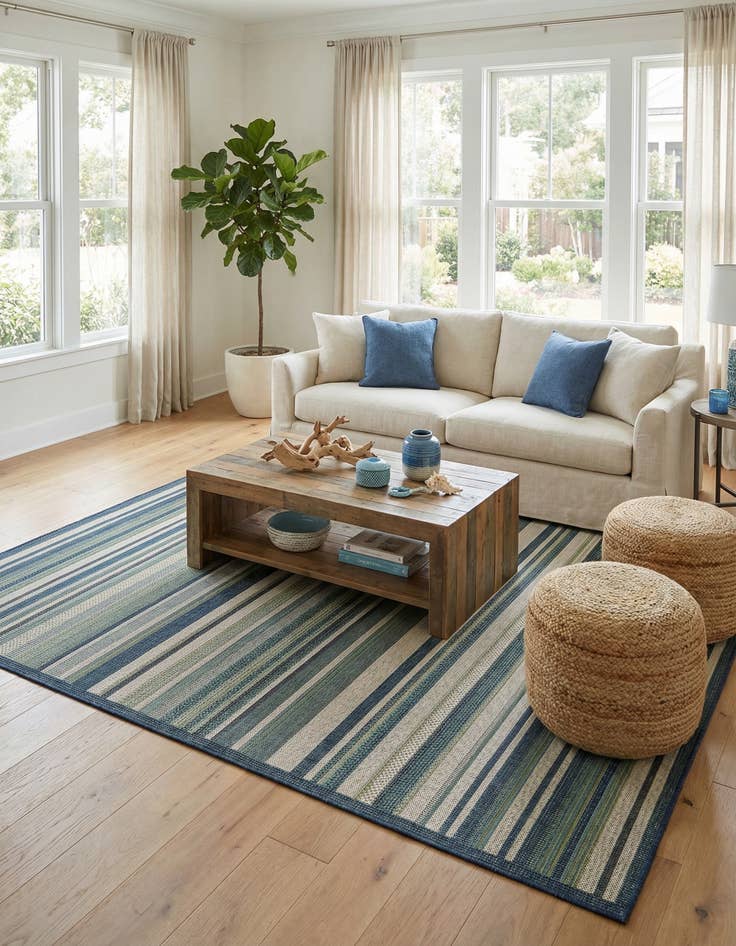 Detail image of 6' x 9' Easy-Clean Baja Indoor / Outdoor Rug