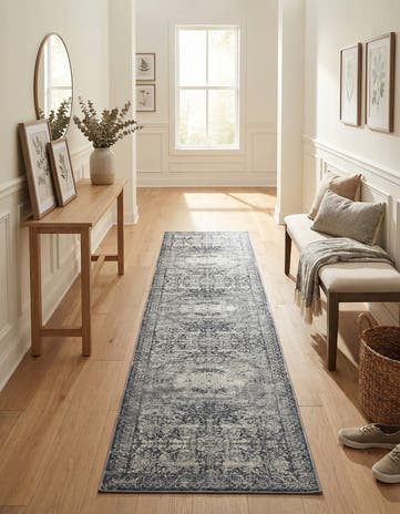 Dark Blue Eliza Runner Rug
