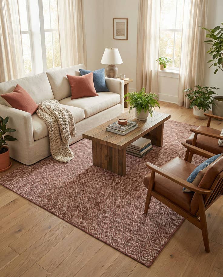 Detail image of 7' 10 x 11' Easy-Clean Trellis Indoor / Outdoor Rug