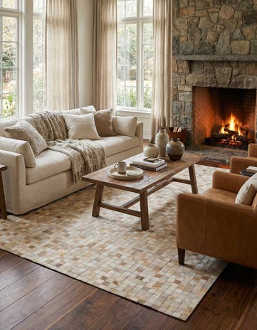 5' 1 x 8' 1 Cowhide - Patchwork Rug