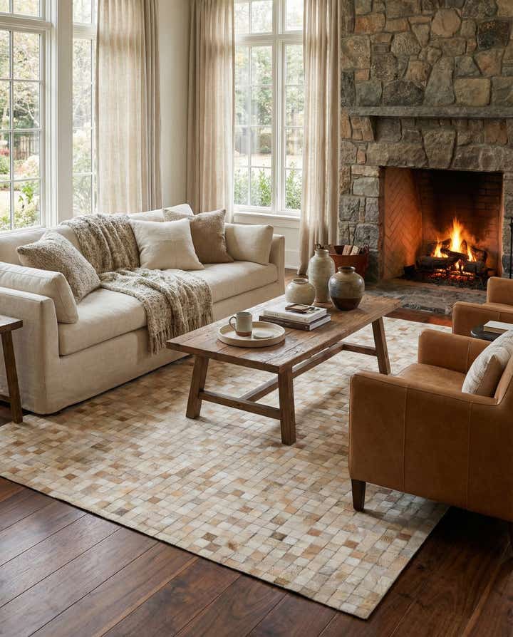 5' 1 x 8' 1 Cowhide - Patchwork Rug