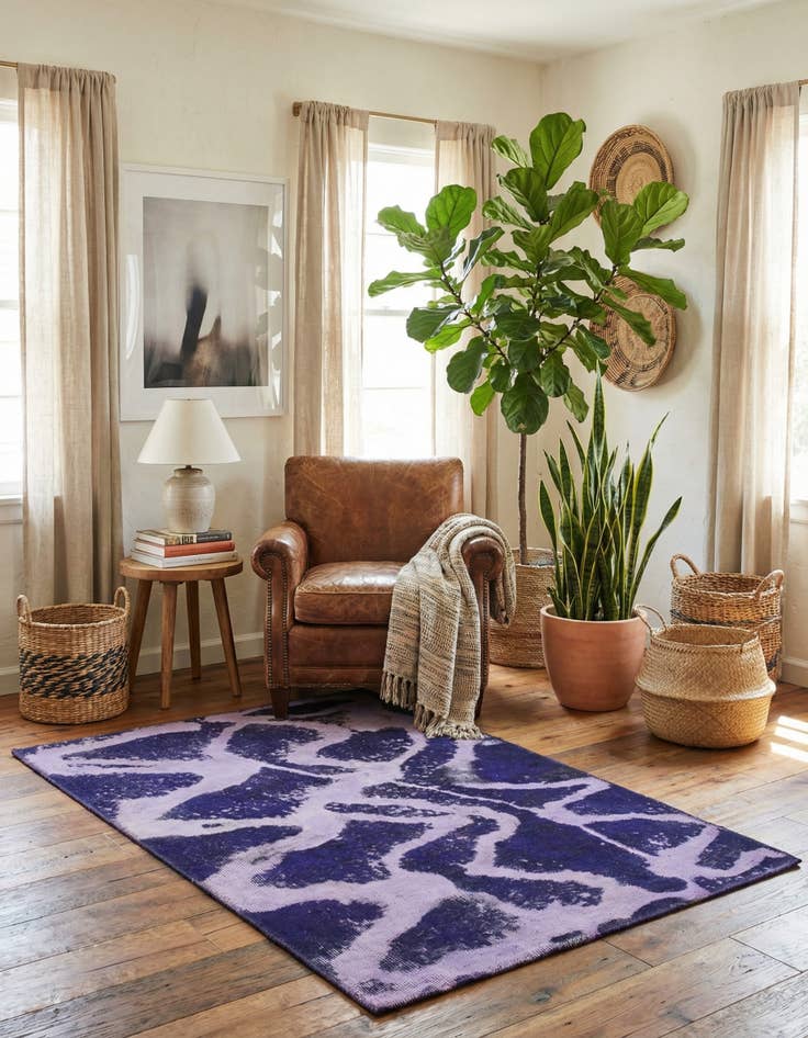 Detail image of 2' 9 x 4' 4  Hand Knotted Ultra Vintage Persian Wool Rug