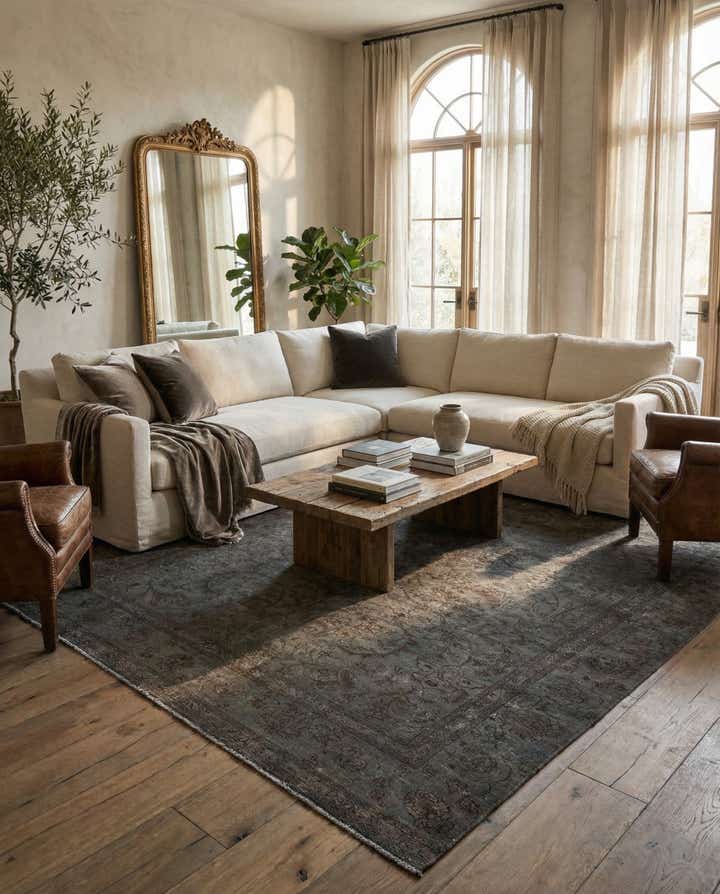 6' 10 x 10' 7 Hand Knotted Ultra Vintage Persian Wool Rug