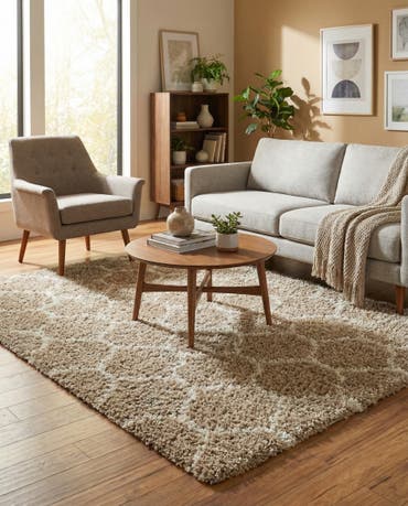  7' 10 x 10' Lattice Shag Rug