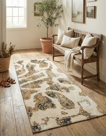 3' x 6' Hand Knotted Ultra Vintage Persian Wool Runner Rug