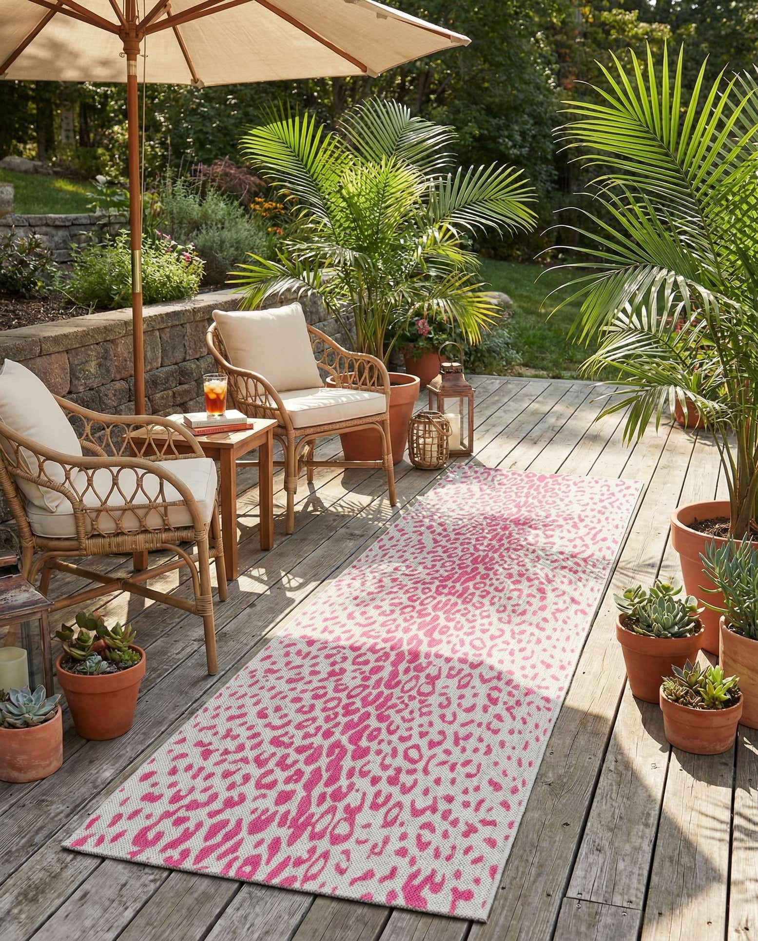 2' 7 x 10' Easy-Clean Safari Indoor / Outdoor Runner Rug
