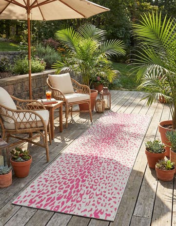2' 7 x 10' Easy-Clean Safari Indoor / Outdoor Runner Rug