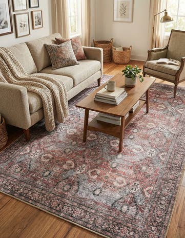 5' 1 x 8' Washable Timeless Rug