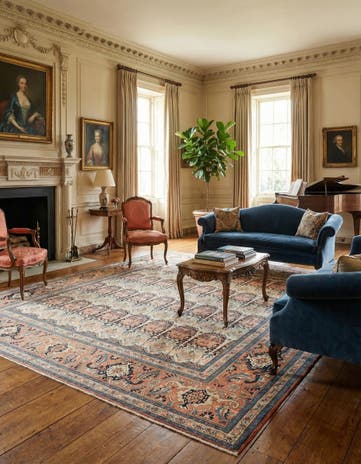 12' 8 x 13' Senneh Square Rug
