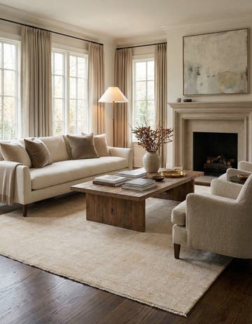 8' x 10' 3 Hand Knotted Oushak Wool Rug