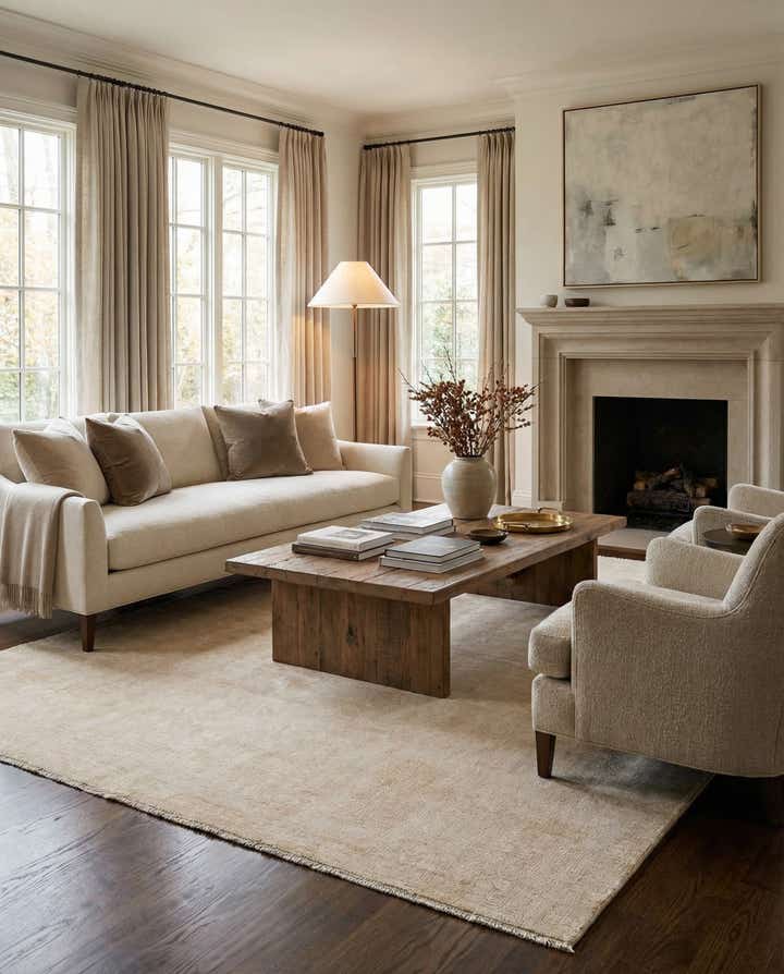 8' x 10' 3 Hand Knotted Oushak Wool Rug