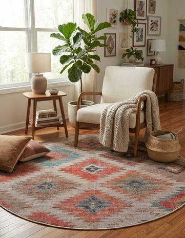 7' 10 x 7' 10 Washable Sisu Round Rug