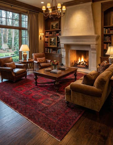 8' 7 x 11' 5 Hand Knotted Afghan Akhche Wool Rug