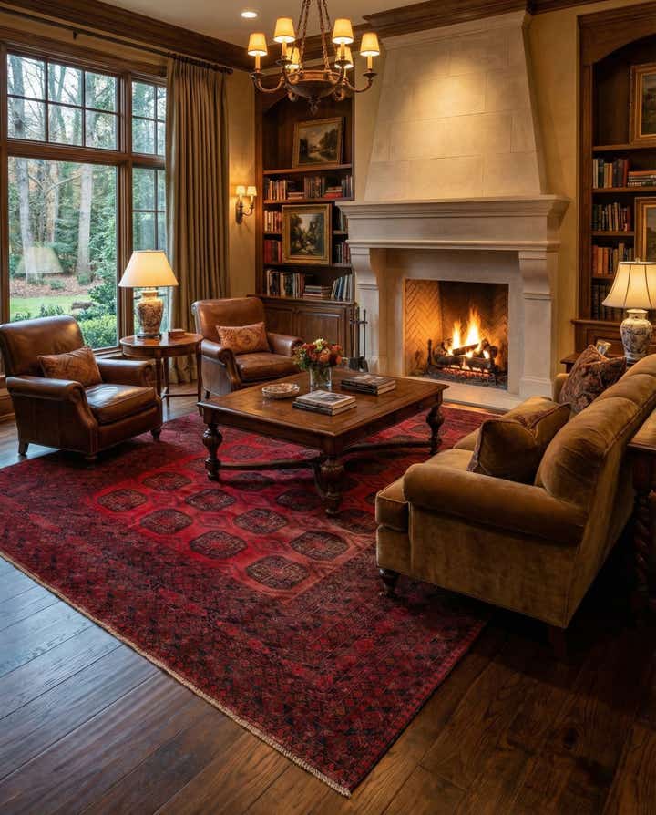 8' 7 x 11' 5 Hand Knotted Afghan Akhche Wool Rug